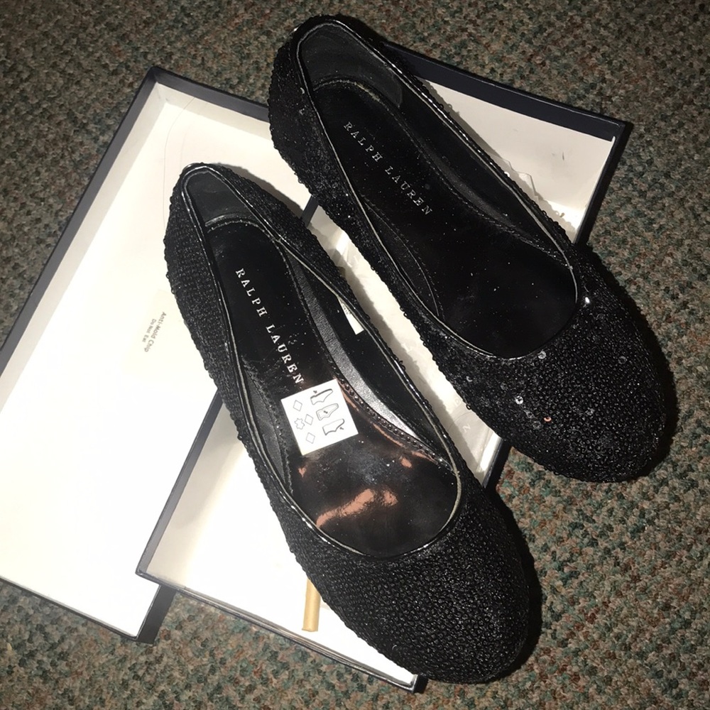 Ralph Lauren Black Flats Size 2